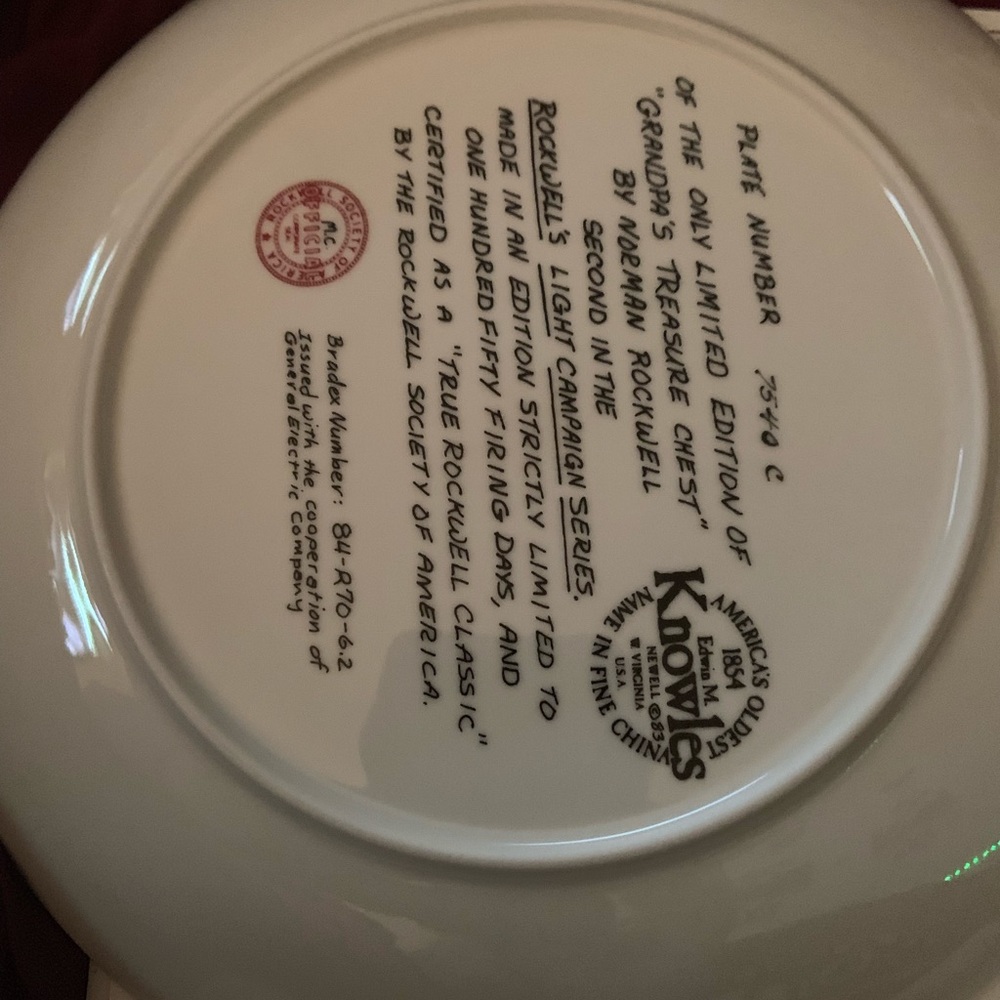 Norman Rockwell collectors plates with COA